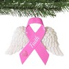 Kurt S. Adler 3.5 Inch Pink Ribbon Wing Ornament Faith Breast Cancer Tree Ornaments - 3 of 3