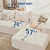 110 Inch Oversized L-Shaped Sofa, Cloud Sectional Couch with Chaise & Throw Pillows, Soft Corduroy Boneless Memory Foam Sofa for Living Rooms - 3 of 4