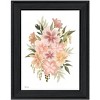 HomeRoots Peachy Petals Black Framed Print Wall Art - 4 of 4