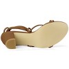 Allegra K Women's Casual Strappy Ankle Straps Lace Up Chunky Heel Sandals - 4 of 4