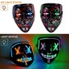 Whizmax 2PACK Mask Skeleton Gloves Set,Light Up Scary Mask Purge Mask with Glow Gloves for Halloween Costume - 4 of 4