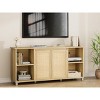 71" Boho TV Stand with Rattan Doors - Mid-Century Modern Media Console with Open Shelves - 4 of 4