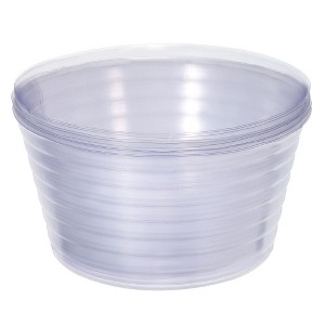 Unique Bargains Indoor Outdoor Plastic Plant Pots Saucer Flower Drip Trays Clear 10 Pcs - 1 of 4