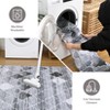 Runner Rug 2x6 Non Slip - Modern Geometric Low Pile Carpet, Machine Washable Bathroom Rug with Rubber Backing, Stain Resistant Entryway Mat (Grey) - 4 of 4