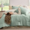 5/7 Pcs Soft Bedding Set All Season Boho Bed in a Bag Contrasting Design - 2 of 4