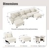 Captiva Designs Cloud Modular Sectional Sofa, 157.5" U-Shaped 6-Seater Couch with Ottomans - 3 of 4
