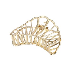 Unique Bargains Women's Metal Hair Clips Hair Barrettes Shell Shaped Claw for Fashion Accessories 2.8 Inch - 1 of 4