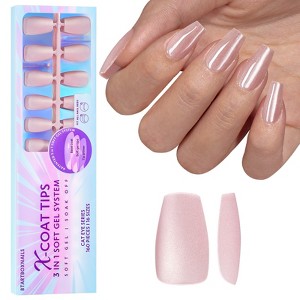 BTArtboxnails XCOATTIP® Press-On Nails - Cat Eye Collection - Short Coffin,Short Almond nails - Bling Baby -160ct - 1 of 4
