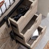 OKD Bathroom Floor Cabinets with Sliding Barn Door & 3 Drawers - 2 of 4