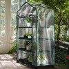 Nature Spring Greenhouse With 4 Shelves, PVC Cover, and Removable Locking Wheels - 19.3" x 63.3" - 2 of 4