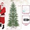 Costway 6.5 FT/7.5FT Pre-Lit Christmas Tree Hinged with 470/612 PE Branch Tips Timer & 430/540 Lights - 4 of 4