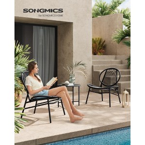 Patio Furniture Set 3 Pieces, Garden Bistro Set, Acapulco Chairs, Outdoor Seating, Side Table and 2 Chairs - 1 of 4
