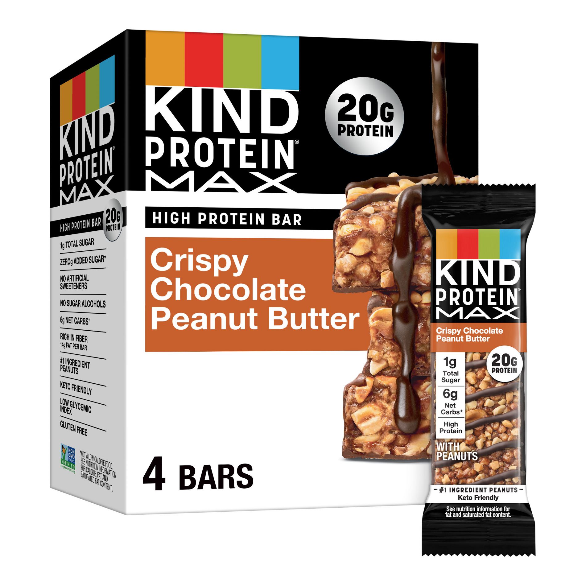 KIND Protein Max Chocolate Peanut Butter Protein Bars - 8.7oz/4pk