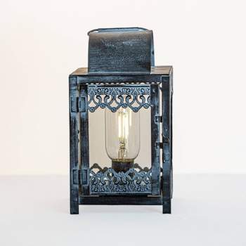 13" Decorative Lighted Outdoor Lantern Black/Gray - Ultimate Innovations