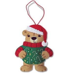 UGLY SWEATER BEAR 4, CANDY CANE Felt Ornament Kit from MerryStockings - 1 of 1