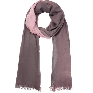 INSPIRE CHIC Women's Gradient Color Ombre Cotton Linen Soft Hijab Head Scarves 1Pc - 1 of 4