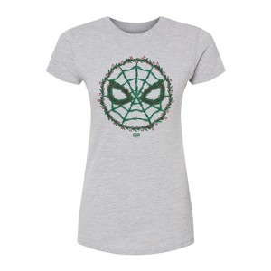 Women's - Marvel - Spider Man Wreath Fitted Graphic T-Shirt - 1 of 2