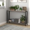 Console Table, Industrial Style Two-Tier Narrow Sofa Table with Shelf, Ideal for Entryway, Living Room, Hallway, Foyer, Corridor, or Office - 2 of 4