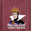 Women's - Disney Princess - You Go Girl Lightweight French Terry Wide Neck Long Sleeve Shirt - 2 of 4