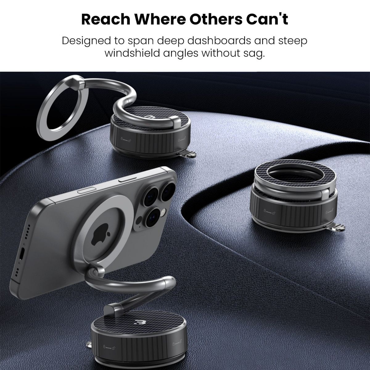 MyBat Pro FlexHold Magnetic Gooseneck Vacuum Suction Phone Holder - thumbnail 5