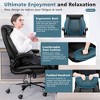 KERDOM Big and Tall Breathable Leather Office Chair with Lumbar Support Flip-Up Armrests, Black - 4 of 4