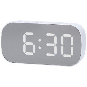 Unique Bargains Plastic Digital Corded Adjustable Electric Alarm Clock 5.1 x 2.6 x 1.4 inches - 1 of 4