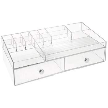iDESIGN Plastic 2-Drawer Desk Organization Set Clear