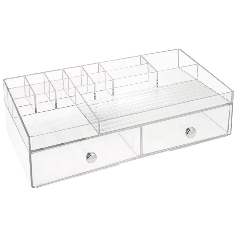 iDESIGN Plastic 2-Drawer Desk Organization Set Clear, 1 of 4