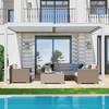 Aoodor Outdoor Louvered Pergola Adjustable Louvered Sloping Roof Wall-Mounted Pergola - 2 of 4