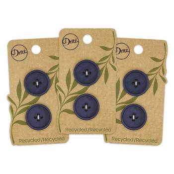 Dritz 25mm Recycled Cotton Round Stitch Buttons Blue