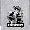 Men's - Toy Story - Woody Hey Howdy Graphic Fleece Sweatshirt - 2 of 4