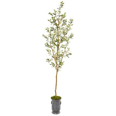 90" Artificial Olive Tree in Decorative Planter - Nearly Natural