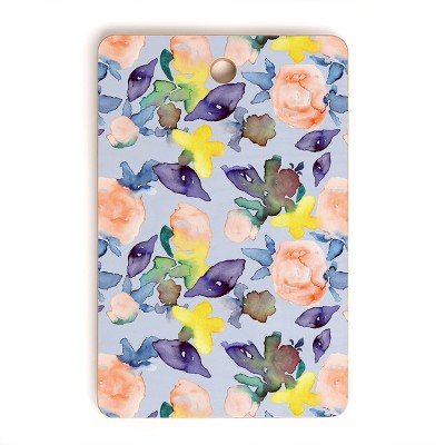 Natalie Baca Peach Rose Cutting Board Rectangle -Deny Designs