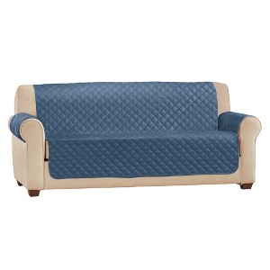 Collections Etc Soft Velvet Waterproof Quilted Furniture Cover - 1 of 3