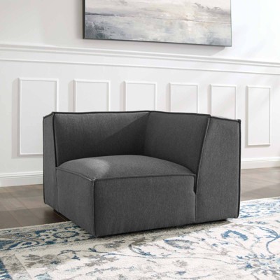 Charcoal Polyester Restore Minimalist Sectional Sofa Corner Chair