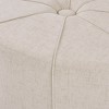 Christopher Knight Home Clare 48" Oval Tufted Upholstered Fabric Solid Wood Ottoman with Button Accent - 4 of 4