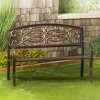 Evergreen Metal Garden Bench - 2 of 4