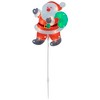 Northlight Lighted Holographic Santa Claus Christmas Pathway Markers - Clear - 5.5' White Wire - 3ct - 4 of 4