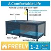 40" Tortoise Habitat, Wooden Tortoise House, Indoor Small Animal Turtle Cage, Outdoor Reptile Habitat With Activity Tray, 40.2x21.5x30.3 Inches - 2 of 4