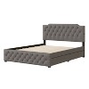 Whisen Morden Design Queen Size Upholstered Platform Bed with 2 Drawers and USB Ports - 3 of 4