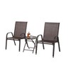 VASIP Outdoor 3 Piece Patio Set Chairs, Camping Chair with Armrests and Folding Table, Breathable Fabric, for Bistro Garden, Balcony, Lawn - 2 of 4