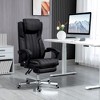 Vinsetto High-Back Vibration Massage Office Chair, Reclining Computer Chair with Footrest, Ergonomic Office Chair with 360 Degree Swivel Wheels, Black - 2 of 4