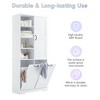 Bathroom Storage Cabinet with Doors and Drawers Tilt-Out Laundry Hamper Multiple Storage Space Freestanding Style - 4 of 4