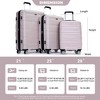 3 PCS Expanable Luggage Set Suitcase, PC Lightweight Hardshell Spinner Wheel Suitcase with TSA Lock (21+25+29)-ModernLuxe - 3 of 4