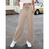 Women's Yoga Pants with Pockets Casual Joggers Loose Lounge Wide Leg High Waisted Drawstring Pants - 4 of 4