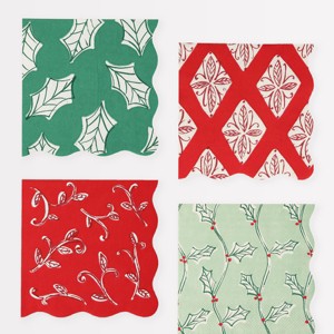 Meri Meri Block Print Small Napkins (Pack of 16) - 1 of 4