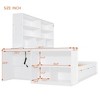 TIRAMISUBEST Full Size Wooden Daybed w/ Desk, All-in-One Storage Platform Bed Frame w/ Drawers, Shelves and Lights - 4 of 4