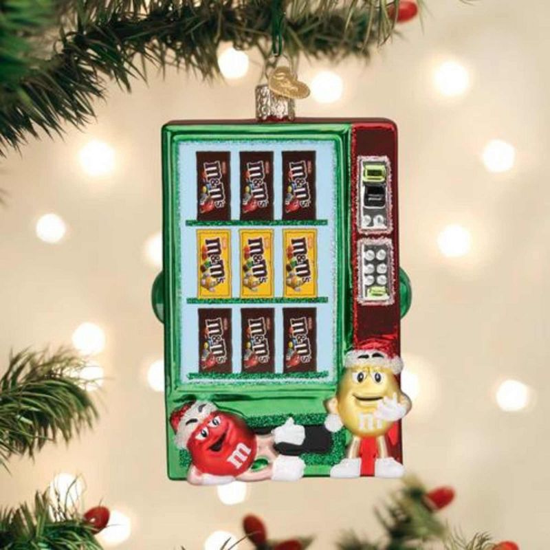 Old World Christmas 4.75 In M&M's Vending Machine Plain And Peanut Candies Ornament Tree Ornaments, 2 of 4