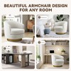 Likepay Velvet Swivel Accent Chair Barrel Chair, 360° Swivel Chair, Makeup Vanity Stool Modern Accent Chair for Living room Bedroom - 4 of 4