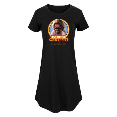 Women's - The Big Lebowski - In Dude We Trust Graphic T-shirt Dress